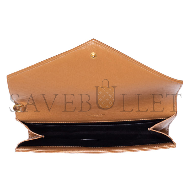 YSL CASSANDRE MATELASSÉ FLAP POUCH IN GRAIN DE POUDRE LEATHER 617662 (21*6*3cm)